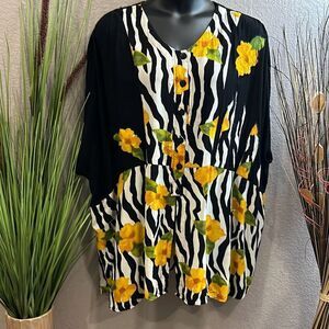 #500 BOP floral printed tunic/top size 3X